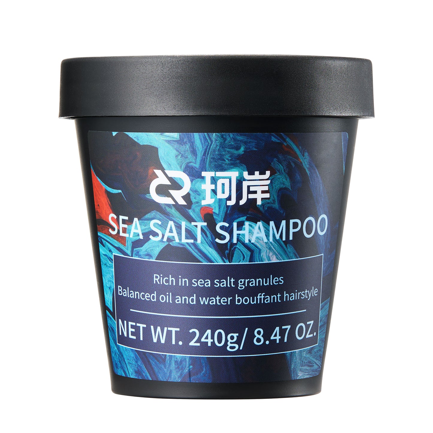 Sea Salt Scalp Scrub & Clarifying Shampoo with Sodium Hyaluronate & 6 Trace Plant Extracts, Dry, Itchy Scalp, Exfoliate, Deep Cleanse, Clean & Refreshing Scalp, Dry & Fluffy Hair 240g/8.47 OZ.